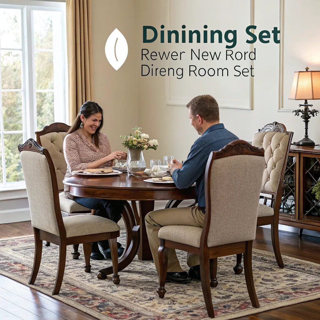 Customer enjoying their new dining room set